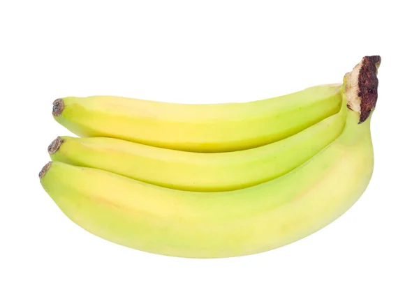 Banány izolovaných na bílém pozadí + Ořezová cesta — Stock fotografie