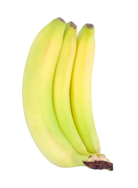 Bananes isolées sur fond blanc + Sentier de coupe — Photo