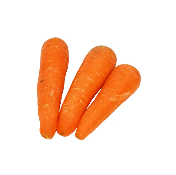 Морква свіжа овочева група на білому фоні — стокове фото