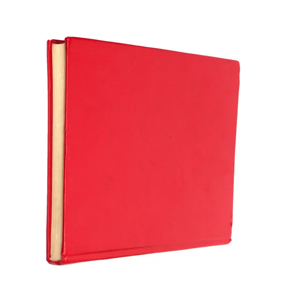 Livre rouge isolé sur blanc. Couverture propre — Photo
