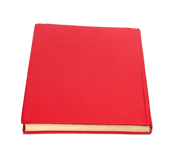 Livre rouge isolé sur blanc. Couverture propre — Photo