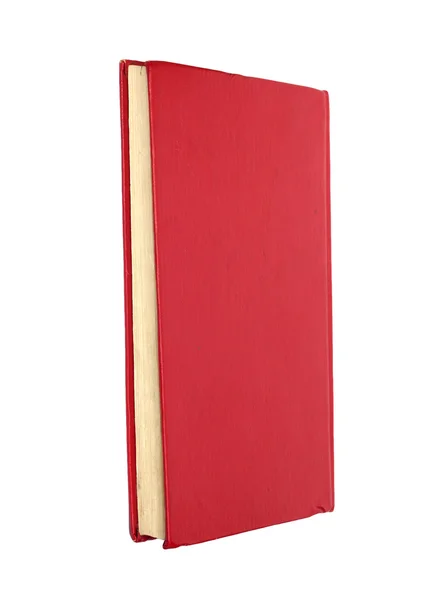 빨간 책 흰색 절연입니다. 깨끗 한 표지 — 스톡 사진