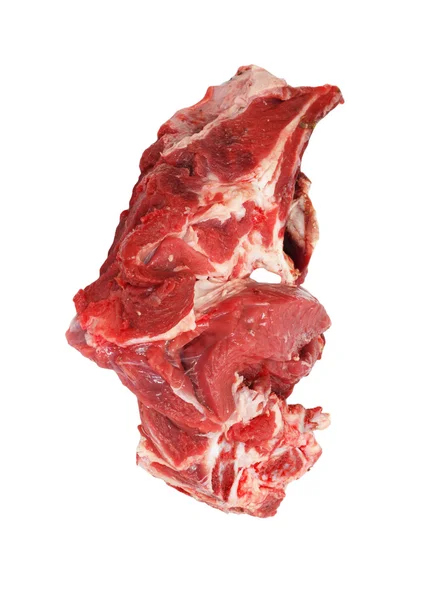 Daging mentah di latar belakang putih — Stok Foto