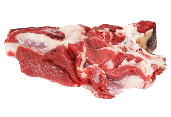 Сире м'ясо на білому фоні — стокове фото