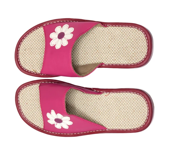 Pink flip flops isolated on white — Stock Photo, Image