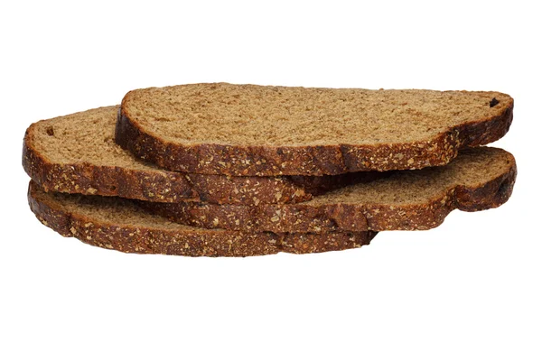 Žitný chléb izolované na bílém pozadí — Stock fotografie
