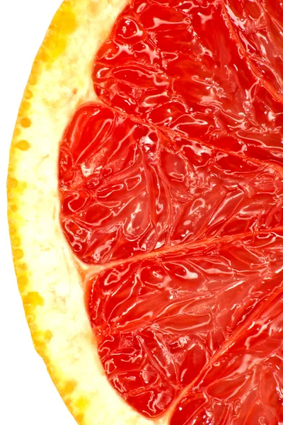 Rote Grapefruit Nahaufnahme Makroaufnahme — Stockfoto