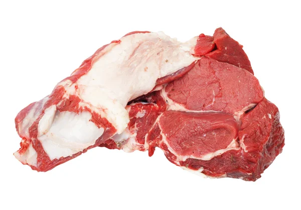 Nyers hús, a fehér háttér — Stock Fotó