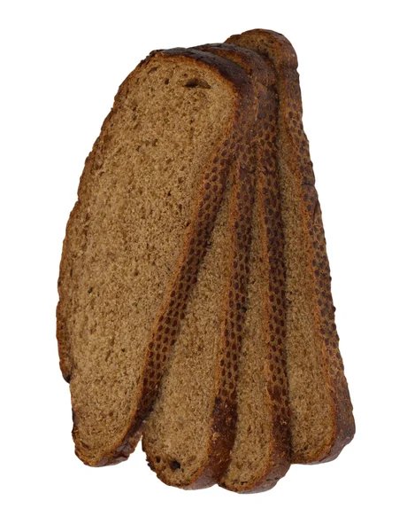 白い背景に隔離されたライ麦パン — ストック写真