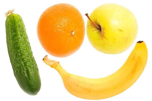 The apple; the banana; orange;the cucumber — Stock Photo, Image