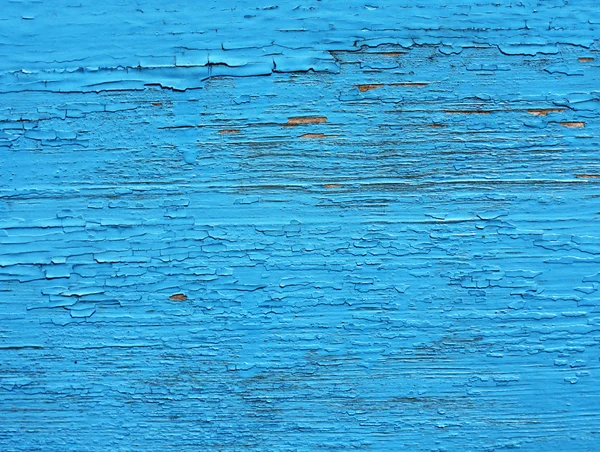 Fechando em painéis de madeira azul da cerca — Fotografia de Stock