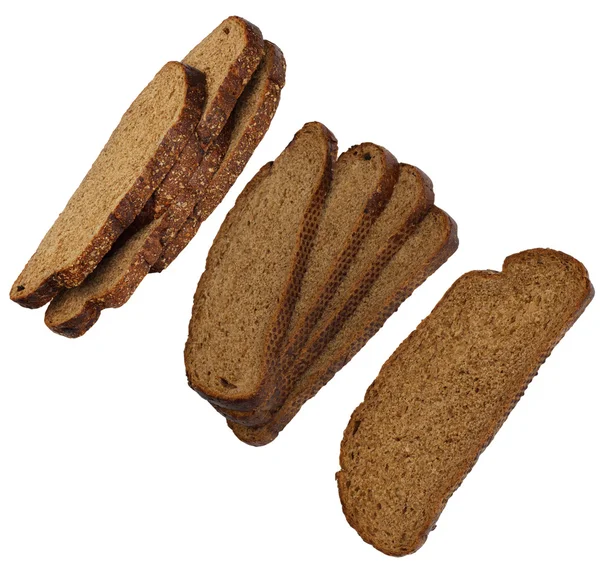 Beyaz arkaplanda çavdar ekmeği — Stok fotoğraf