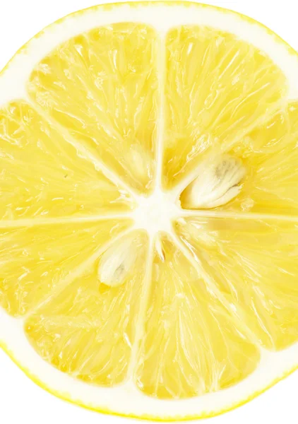 Jeden průřez citrónu. izolované na bílém pozadí. clo — Stock fotografie