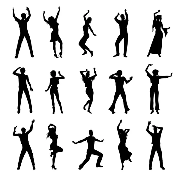 Dansande siluetter — Stock vektor