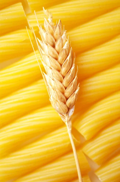 Nudeln mit Weizenähren — Stockfoto