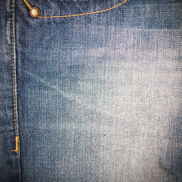 Синя джинсова текстура з деталлю шва — стокове фото