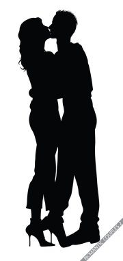 Romantic couples clipart