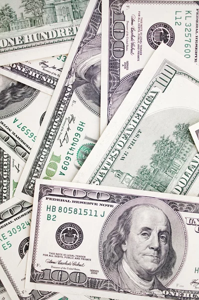 Montão de notas de dólar — Fotografia de Stock