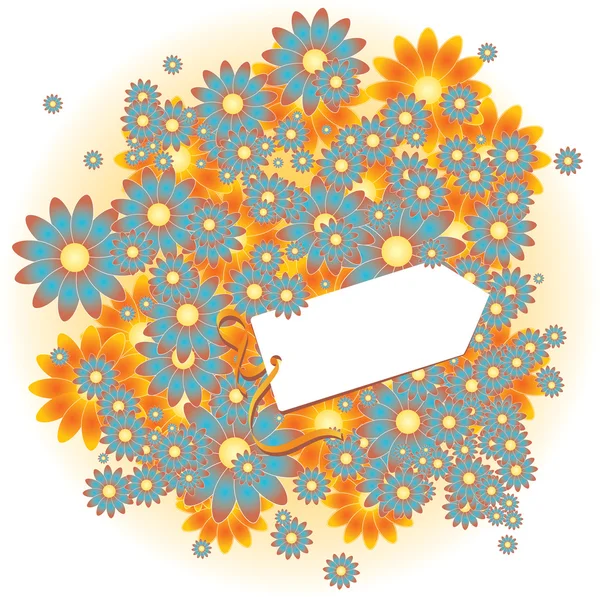 带有复制空间的古色古香的花卉背景 — 图库矢量图片