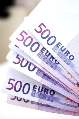 500 Euro money banknotes clipart
