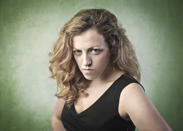 Agresivní žena — Stock fotografie
