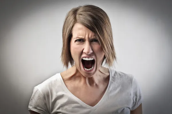 Öfkeli kadın — Stok fotoğraf