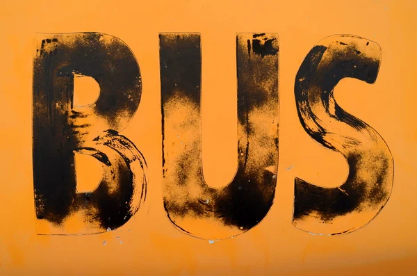 Verweerde bus teken — Stockfoto