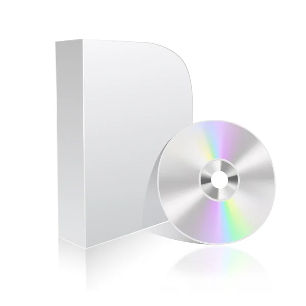 Boîte à logiciels et cd — Image vectorielle