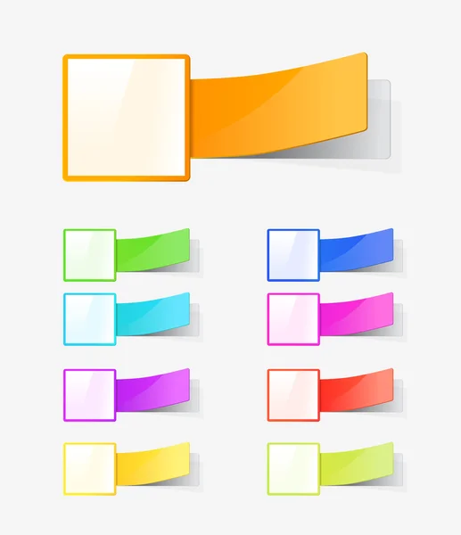 Ensemble d'étiquettes couleur — Image vectorielle