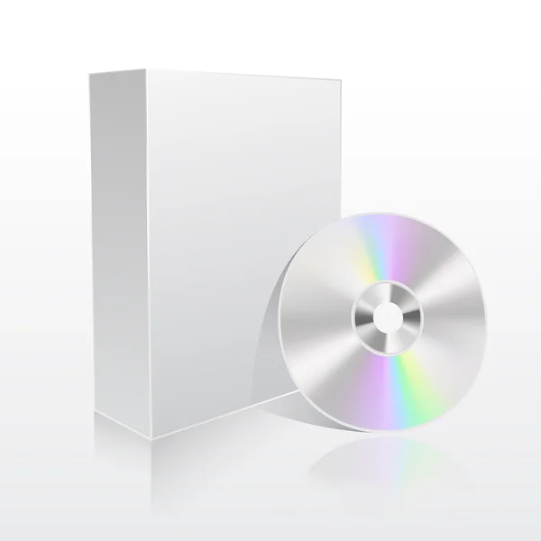 Caixa de software e cd — Vetor de Stock