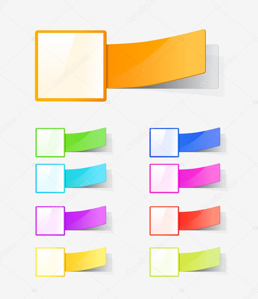 Set of colour labels