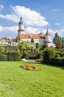 Castle of Nove Mesto nad Metuji with garden, Czech Republic clipart