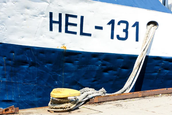 Detail of ship, Hel, Pomerania, Poland — Stock Photo, Image