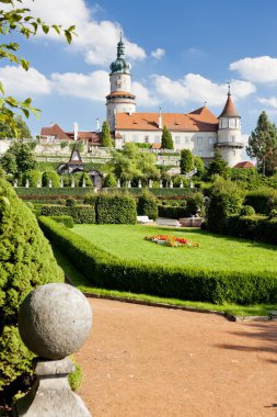 Castle of Nove Mesto nad Metuji with garden, Czech Republic clipart