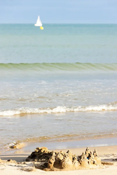나 르 본 플 라, 랑 그 독-루시 용 프랑스에서 모래 — 스톡 사진