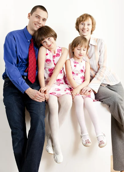 Ailesi kızlarının ile — Stok fotoğraf