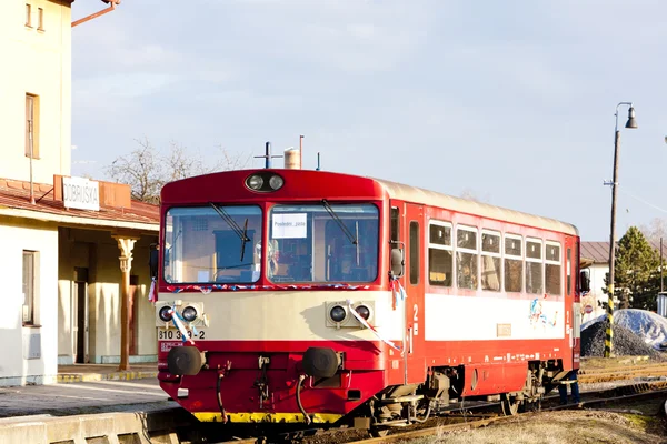 Engine carriage at railway station of Dobruska, Czech Republic — Stock Photo, Image