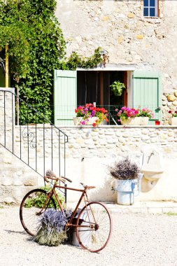 Bicycle, Provence, France clipart