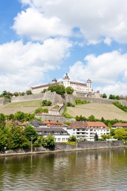 Marienberg kale, Würzburg, Bavyera, Almanya