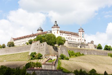 Marienberg kale, Würzburg, Bavyera, Almanya