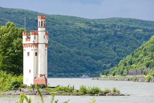Бингер Маузель, Мышиная башня на Мышином острове, Рейнланд-Пфальц — стоковое фото