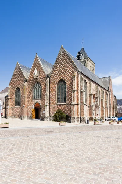 Church in Esquelbecq, Nord-Pas-de-Calais, France — Stock Photo, Image