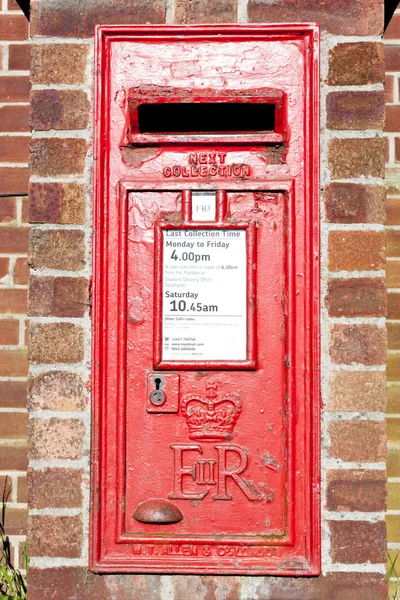 Ταχυδρομικό κουτί, heckington, ανατολικά Μίντλαντς, Αγγλία — Φωτογραφία Αρχείου