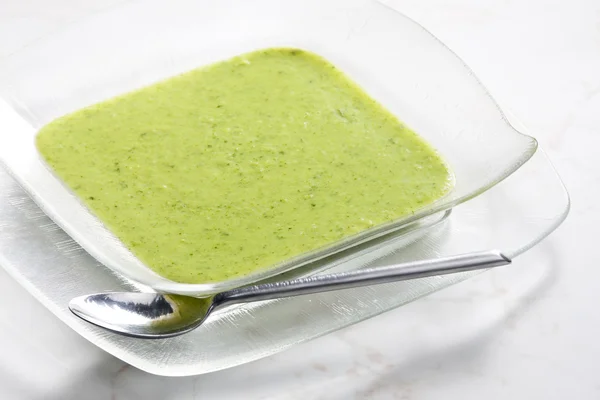 Meng de broccoli en bloemkool soep — Stockfoto