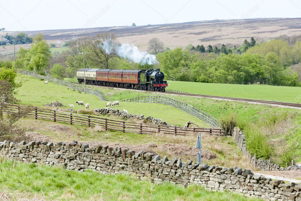 Steam train, North Yorkshire Moors Railway (NYMR), Yorkshire and