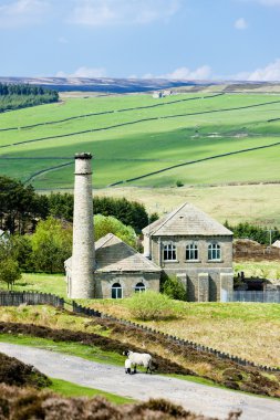 Factory in The Pennines, Northumberland, England clipart