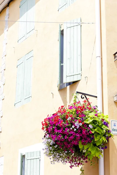 Detalj av hus, Gréoux-les-bains, provence, Frankrike — Stockfoto