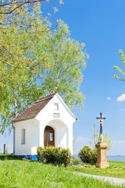 Chapel with a cross, Vlcnov, Czech Republic clipart