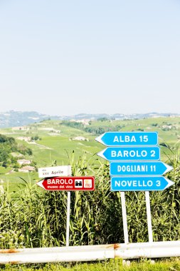 Tabelaları yakınındaki barolo, piedmont, İtalya