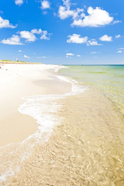 Playa en la península de Hel, Pomerania, Polonia — Foto de Stock